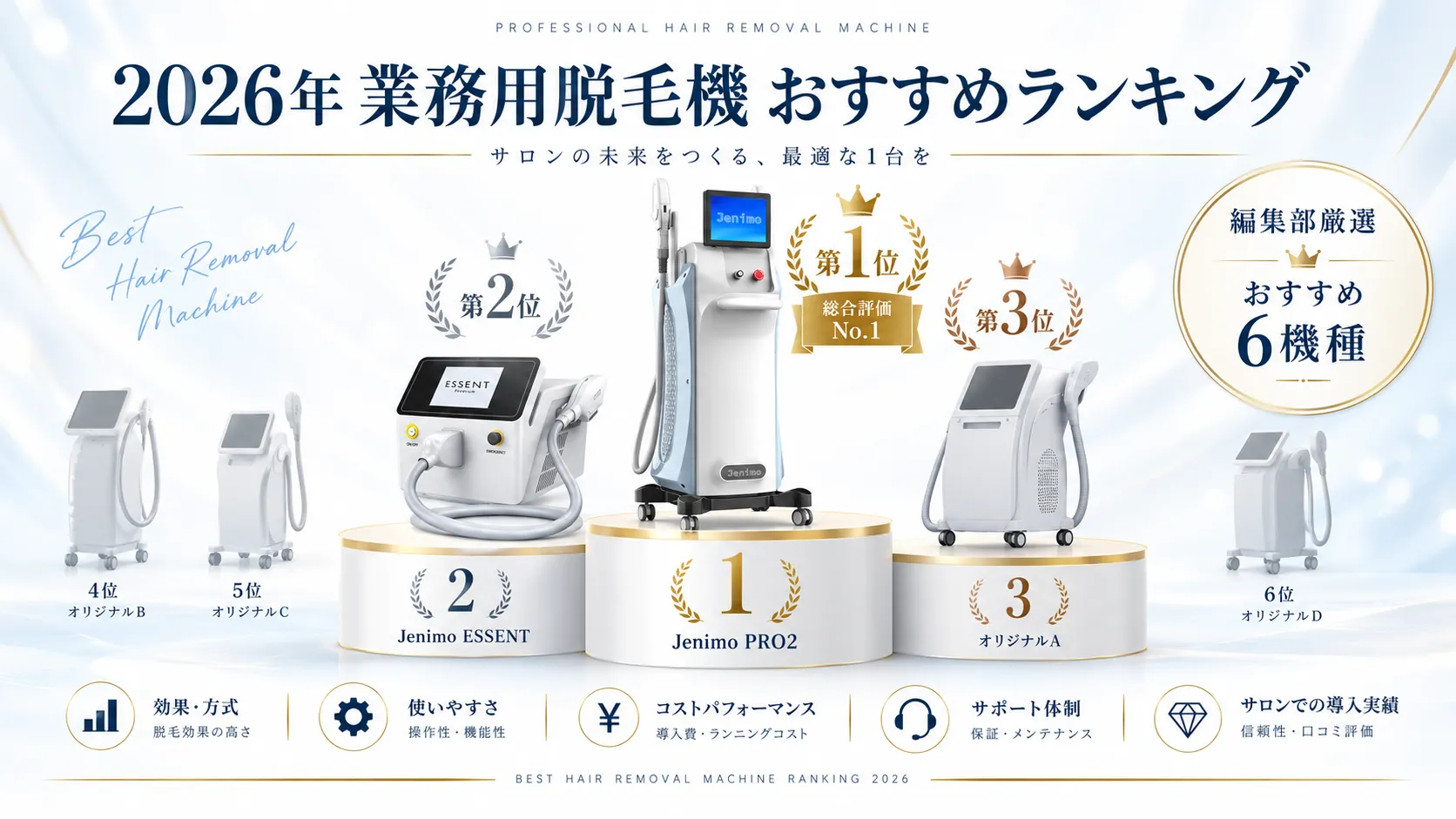 2026年 業務用脱毛機おすすめランキング