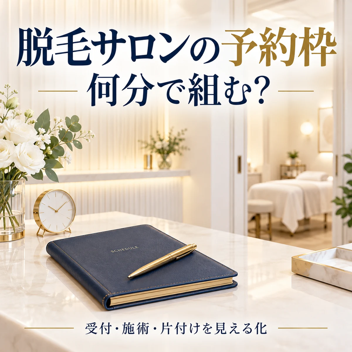 脱毛サロンの予約枠を受付・施術・片付けから考える