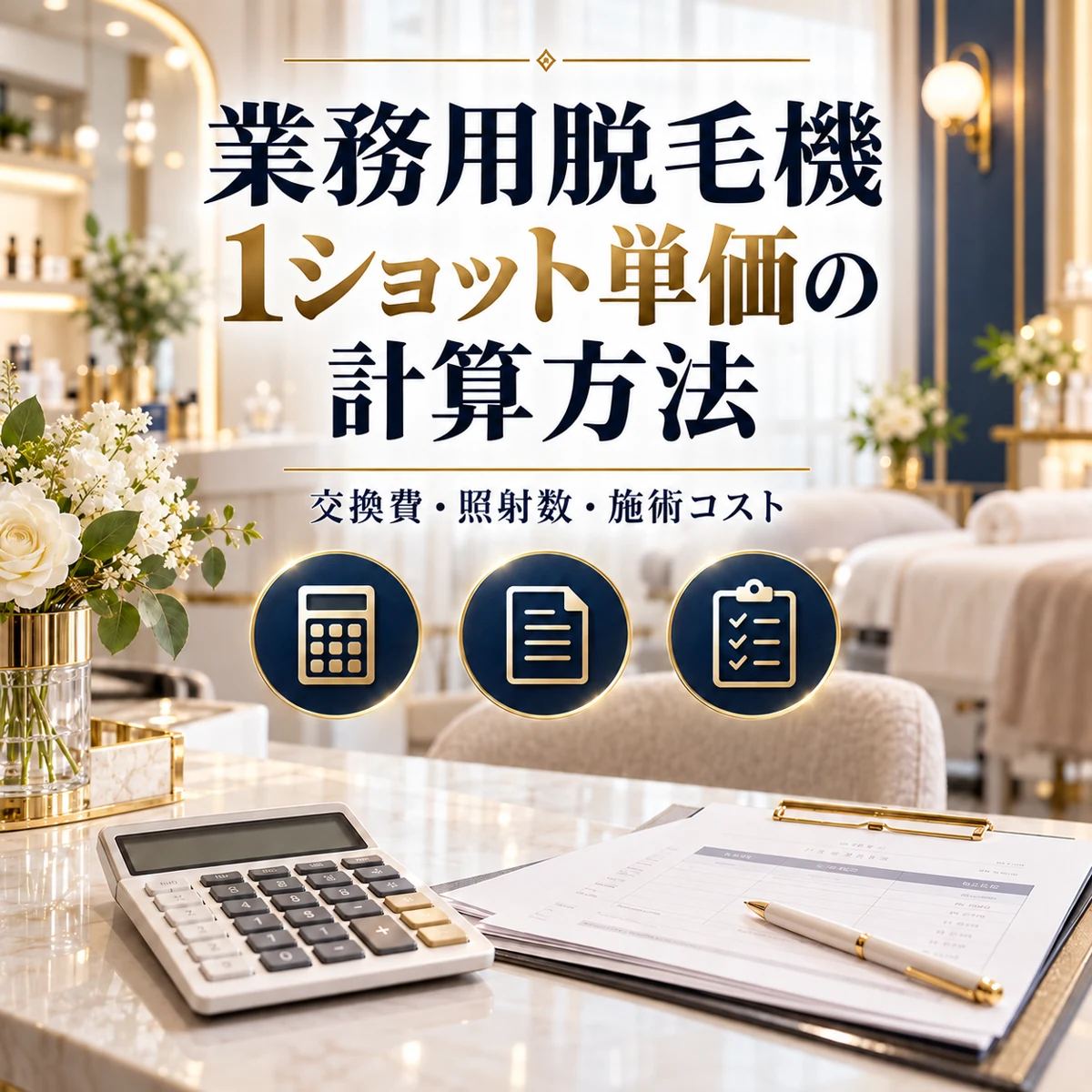 業務用脱毛機の1ショット単価と施術コストを比較するガイド